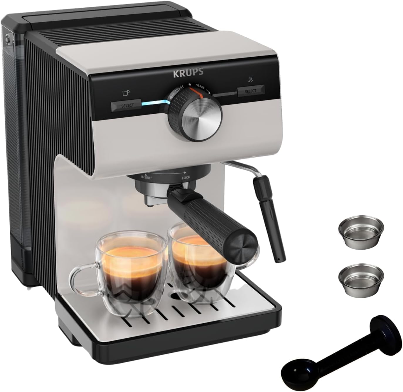 Krups Authentic XP381B cafetera espresso manual acero inoxidable